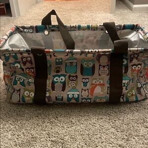 Thirty-One Owl Patterned Tote Bag